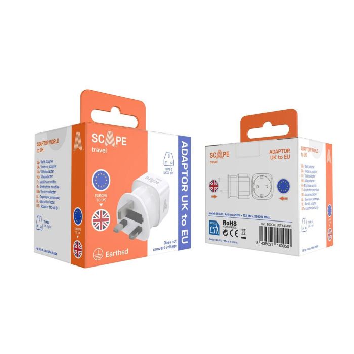 Multiprise Scape Travel 850UK Plastique 13 A 2