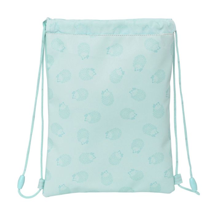 Sac à dos serré par des ficelles Safta Erizo Turquoise (26 x 34 x 1 cm) 2