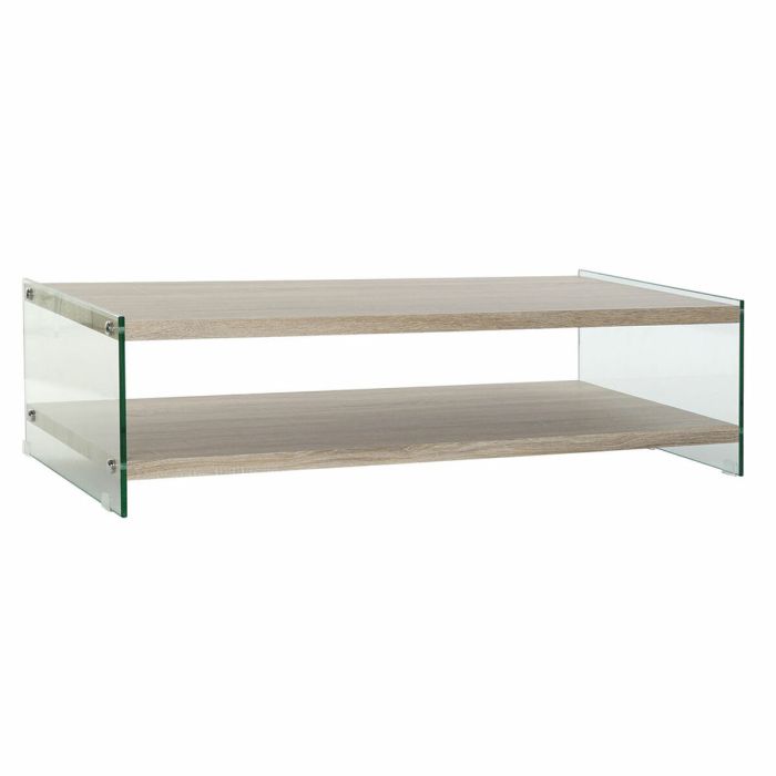 Table Basse DKD Home Decor Multicouleur Transparent Naturel Bois Verre Bois MDF 130 x 65 x 35,5 cm