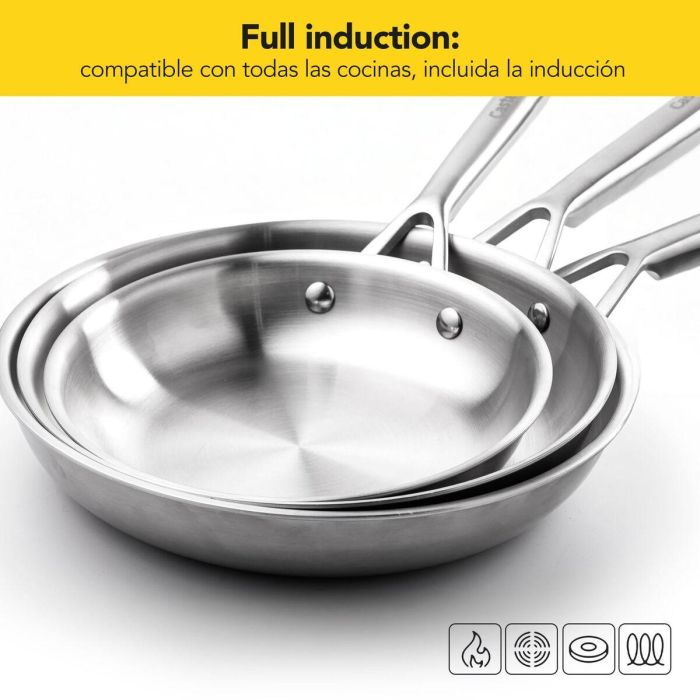 Poêle Castey E-S22 Gris Acier inoxydable Ø 22 cm Poêle Castey E-S22 Gris Acier inoxydable Ø 22 cm