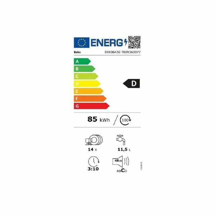 Lave-vaisselle BEKO DIN36430 Blanc 60 cm (60 cm) 3