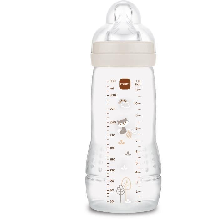 Biberon - MAM BABY - Easy Active - +6 mois - 330 ml - Tétine débit X - Sable 0 Biberon - MAM BABY - Easy Active - +6 mois - 330 ml - Tétine débit X - Sable 0