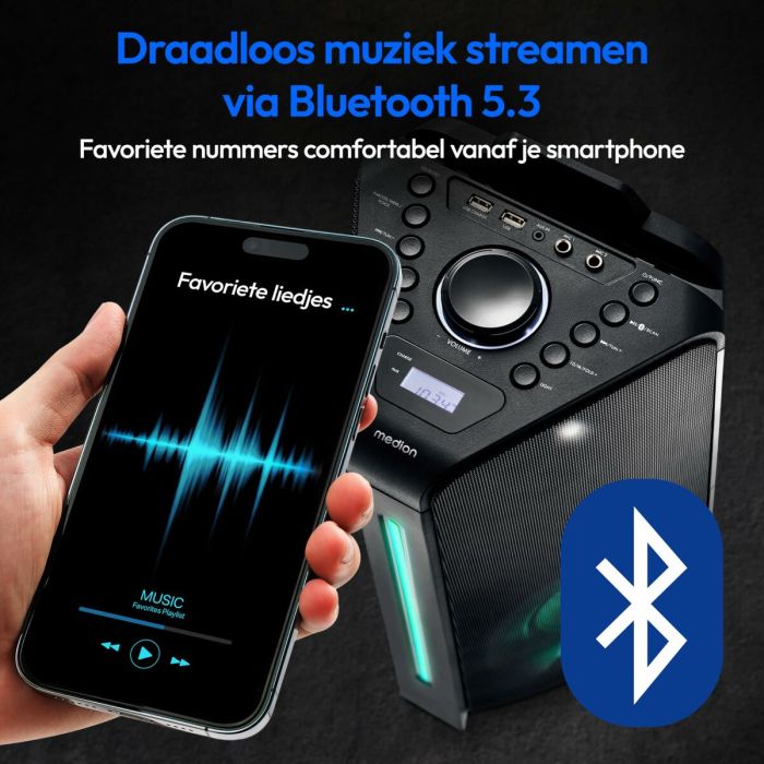 Haut-parleurs bluetooth portables Medion LIFE P61552 Noir 4 Haut-parleurs bluetooth portables Medion LIFE P61552 Noir 4