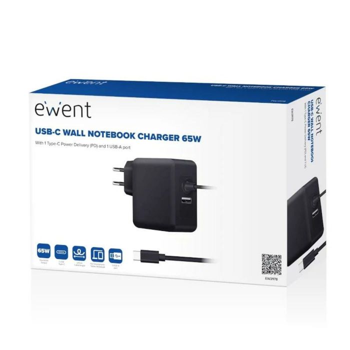 Chargeur d'ordinateur portable Ewent EW3978 65 W 1