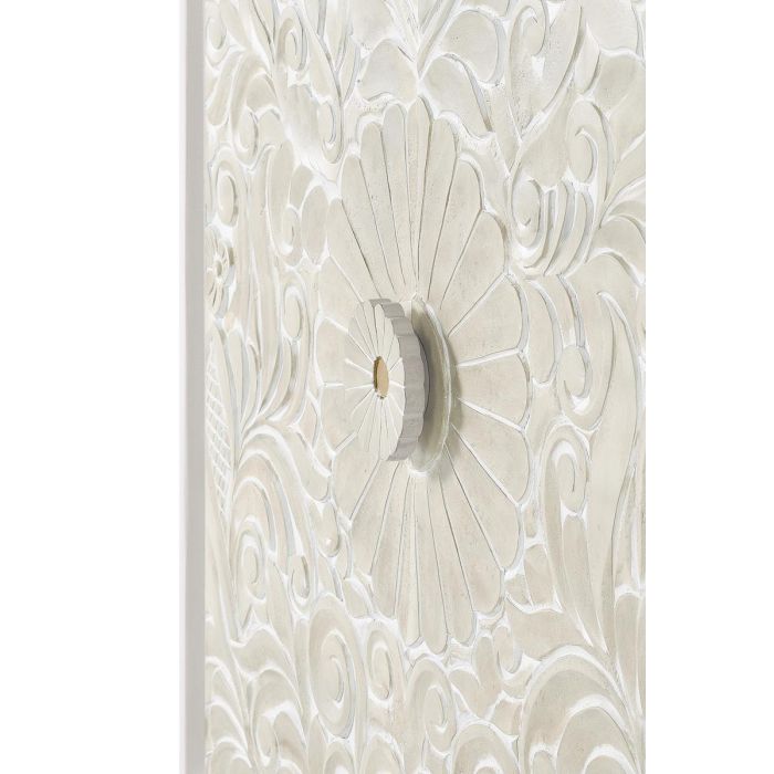 GINER Y COLOMER - Dora2 - Buffet en bois de manguier massif couleur blanc avec détails dorés - Sculpté à la main - 140x100x40 cm 2 GINER Y COLOMER - Dora2 - Buffet en bois de manguier massif couleur blanc avec détails dorés - Sculpté à la main - 140x100x40 cm 2