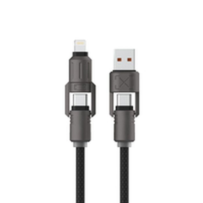 Câble USB KSIX Noir 1 m 1 Câble USB KSIX Noir 1 m 1