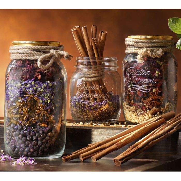 Pot en verre Bormioli Rocco Quattro Stagioni Transparent (6 Unités) 1 Pot en verre Bormioli Rocco Quattro Stagioni Transparent (6 Unités) 1