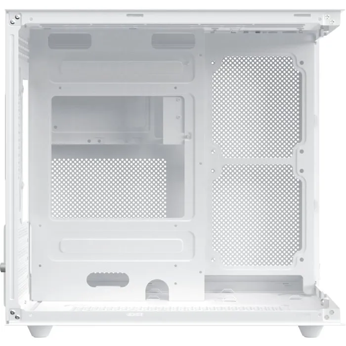 Xigmatek Boîtier PC Aqua M Lite Arctic Blanc EN44427 - Format Micro-ATX, Cube, 5 Ventilos ARGB 120mm, 2 Panneaux Verre Trempé, USB 3.0