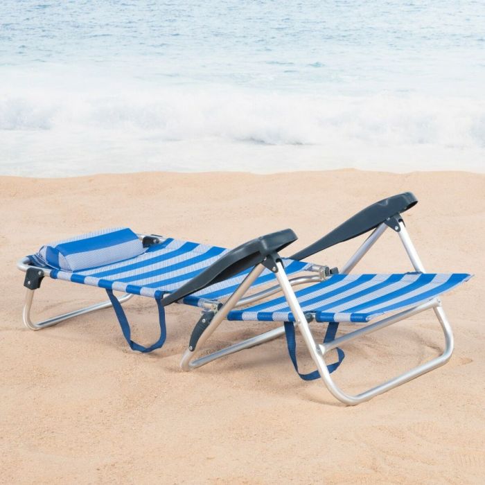 Chaise de Plage Aktive 47 x 82 x 49 cm (2 Unités) 4 Chaise de Plage Aktive 47 x 82 x 49 cm (2 Unités) 4