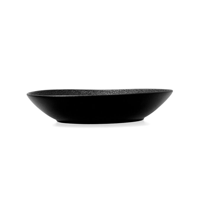 Assiette creuse Bidasoa Fosil Noir Céramique Oblongue 22 x 19,6 x 4,5 cm (6 Unités) 1