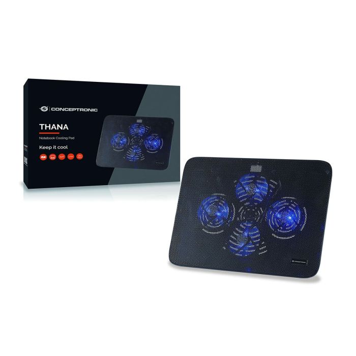 Support de refroidissement pour ordinateur portable Conceptronic 3 Support de refroidissement pour ordinateur portable Conceptronic 3