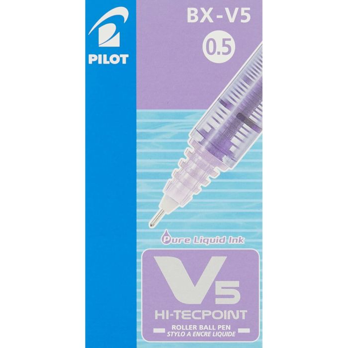 stylo à encre liquide Pilot V-5 Hi-Tecpoint Violet 0,3 mm (12 Unités) 2