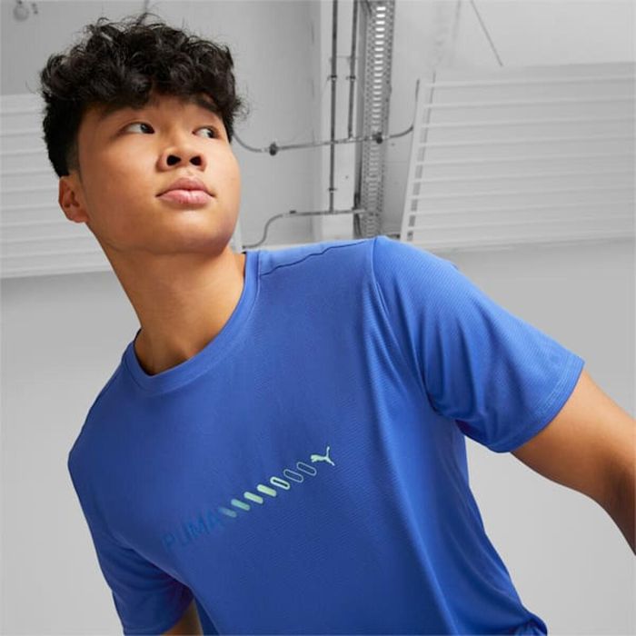 T-shirt à manches courtes homme Puma Run Favorite Logo Bleu 23