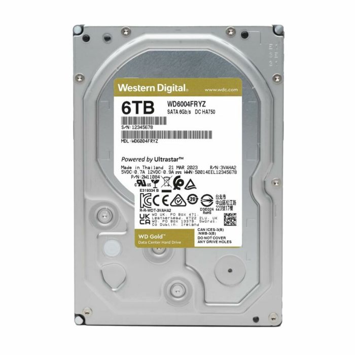 Disque dur Western Digital WD6004FRYZ 3,5" 6 TB 20