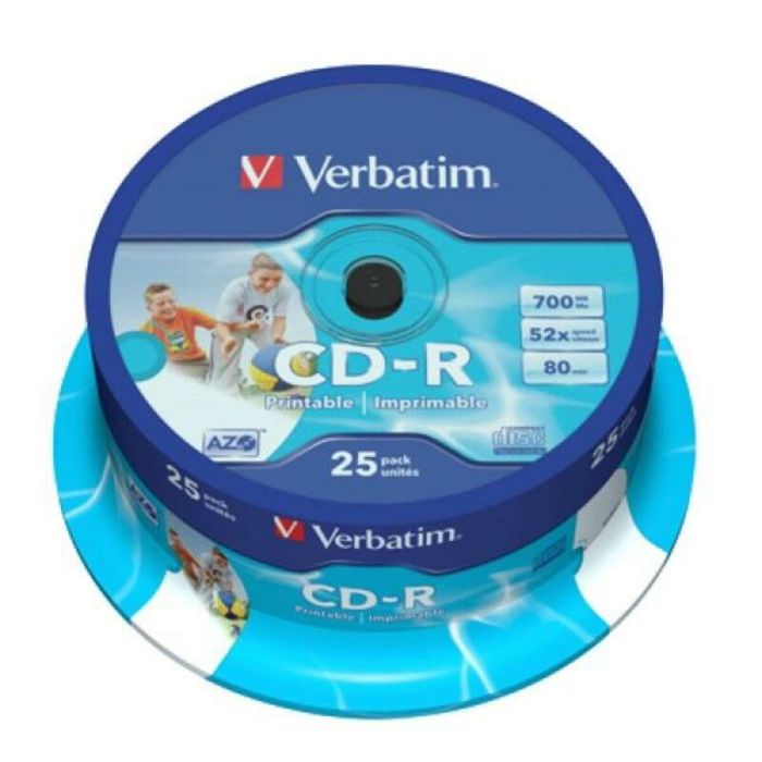 CD-R Imprimable Verbatim 43439 700 MB 52x 25 pcs 700 MB 1