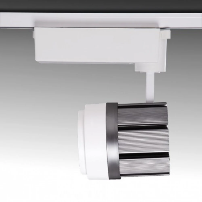 Projecteur LED de Rail Trifasique 30W 2527Lm CRI90 2700K Kayla Aperture Variable 50000H [GMD-FTL03-T-30-WW] 2