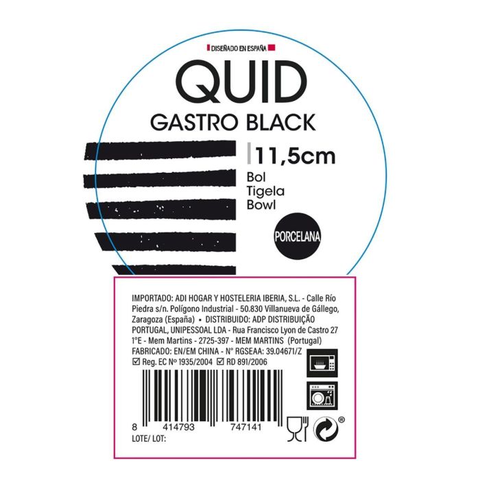 Bol Porcelana Gastro Black Quid 11,5 cm 5 Bol Porcelana Gastro Black Quid 11,5 cm 5