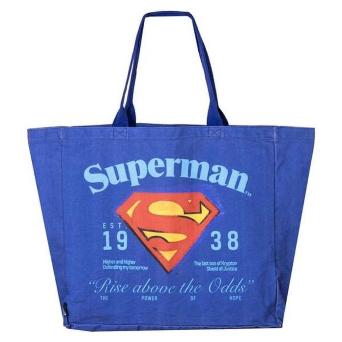 Sac à Achats Superman Bleu foncé 48 x 43 x 17 cm 2