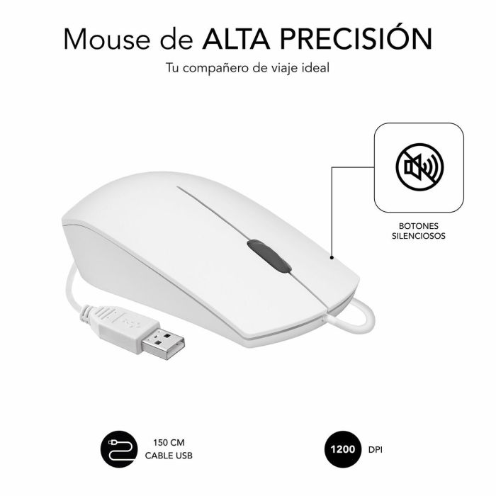 Souris Subblim SUBMO-B2BS002 Blanc 1200 DPI 1 Souris Subblim SUBMO-B2BS002 Blanc 1200 DPI 1
