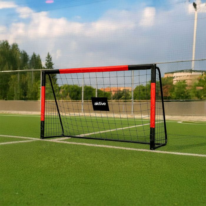 Cage à Foot Aktive 180 X 12 X 60 CM Noir Rouge 6