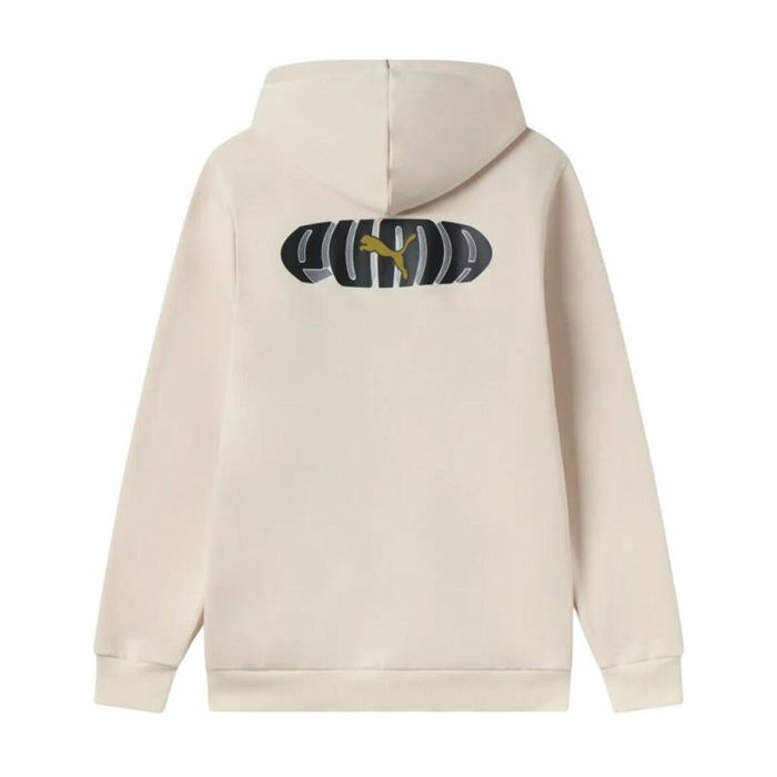 Sweat à capuche homme Puma Essentials+ Graphic Hoodie Fz Beige 1