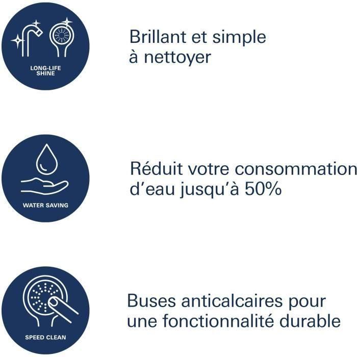 Douche de tete GROHE Vitalio Start 210 - jet unique - économie d'eau - raccord fileté 1/2 - 26415000 3