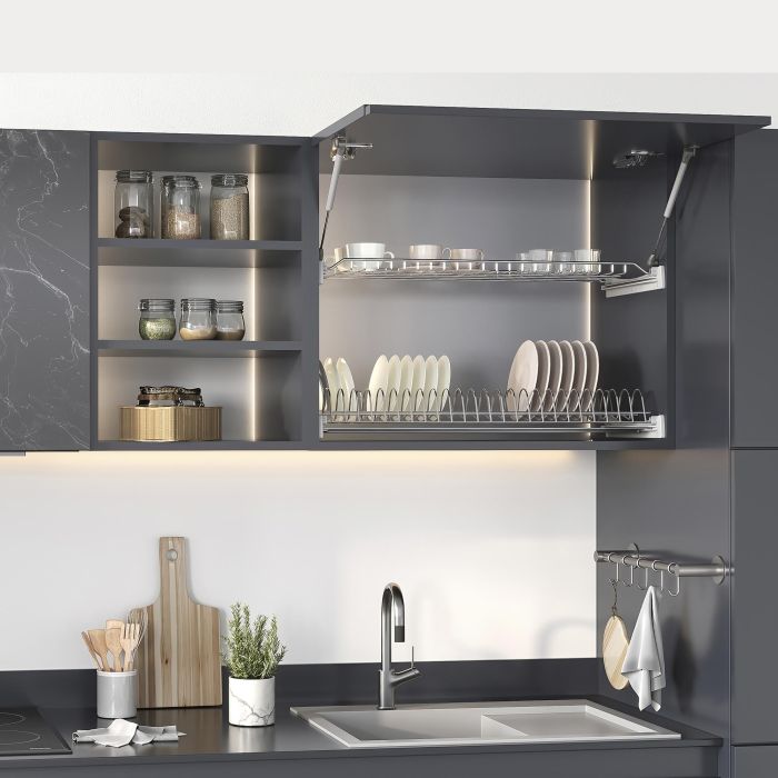 Emuca Égouttoir Suprastar pour module, 600, Acier, Chromé 1