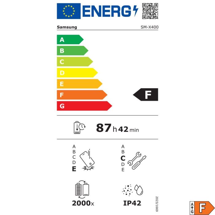 Tablette Samsung SM-X400NZSREUE Octa Core 6 GB RAM 128 GB Argenté 10,9" 7
