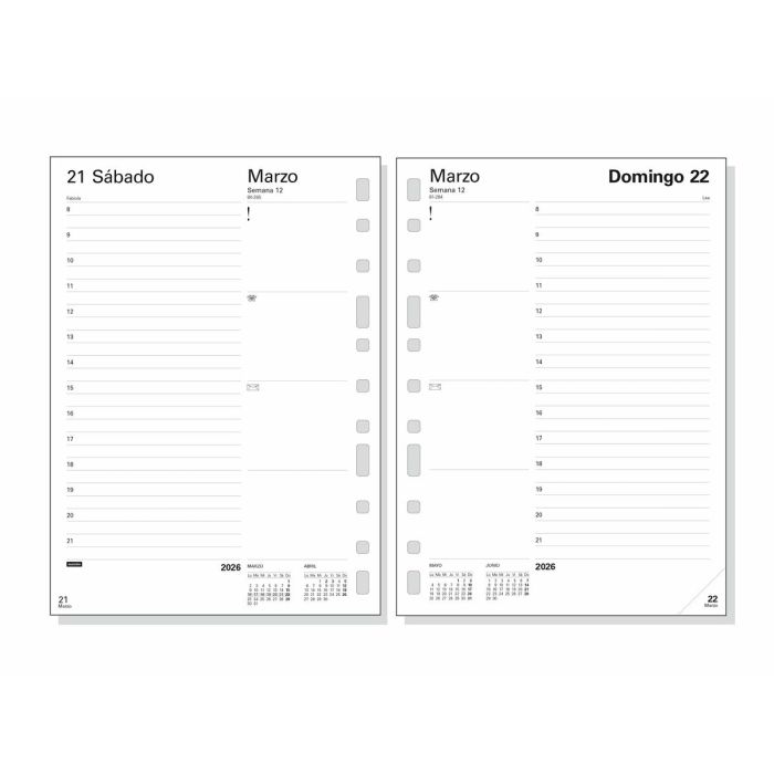 Recharge pour agenda Finocam MULTIFIN 2026 15,5 x 21,5 cm 1