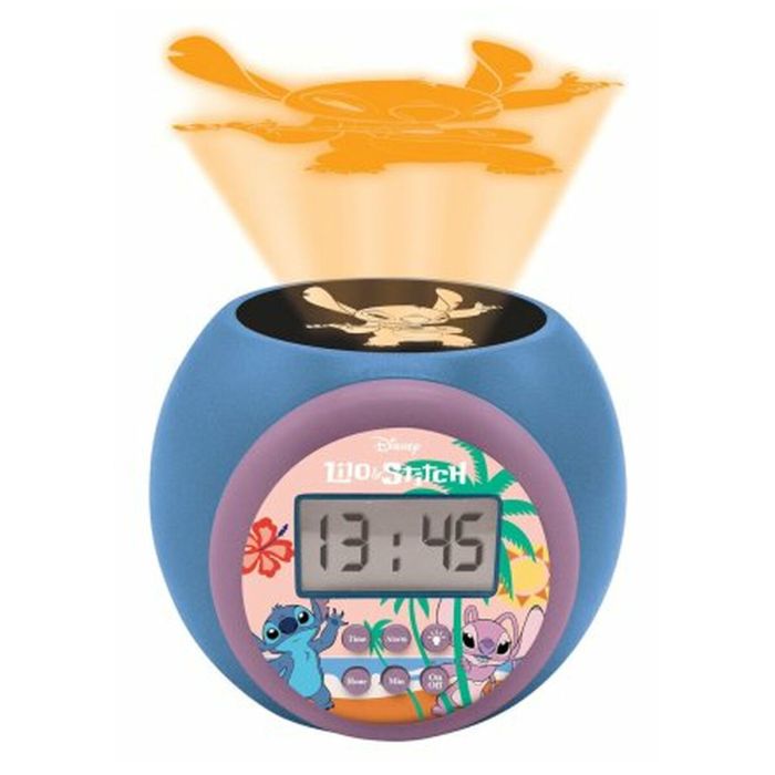 Radio réveil avec projecteur LCD Lexibook Stitch 16