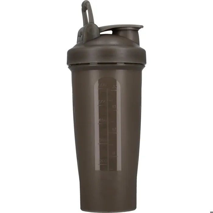 Virtus Shaker Mixeur 500 ml avec Boule Agitation et Compartiment à Poudre - Gobelet Sport pour Boissons Protéinées - Noir
