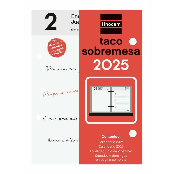 Calendrier de bureau Finocam 8,5 x 12 cm 2025 7 Calendrier de bureau Finocam 8,5 x 12 cm 2025 7