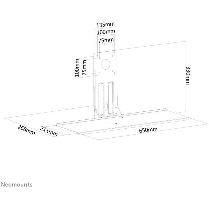 Universelle Ablage für Tastaturen und Mäuse 2KG KEYB-V200BLACK Neomounts 7 Universelle Ablage für Tastaturen und Mäuse 2KG KEYB-V200BLACK Neomounts 7