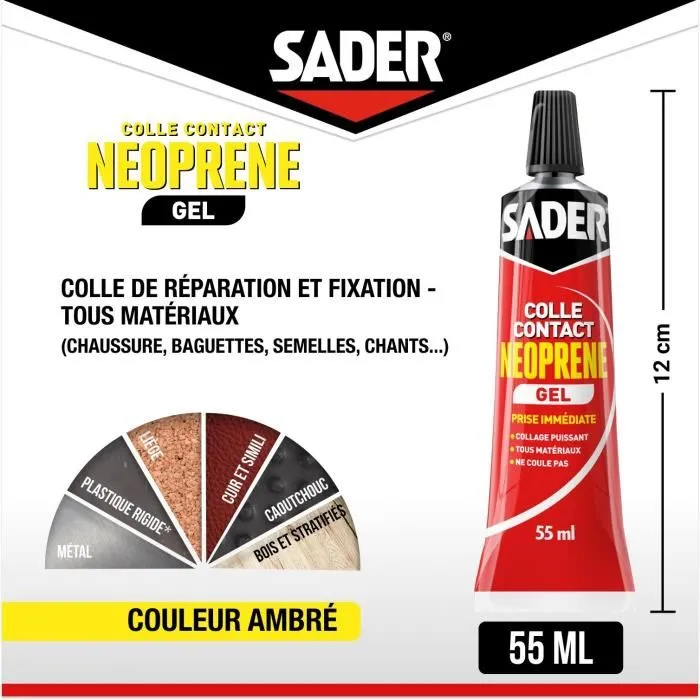 Sader Adhésif de Contact Néoprène Gel 55 ml 1