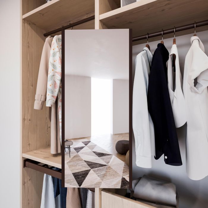 Emuca Miroir extractible pour l'intérieur de l'armoire, Peint gris pierre, Acier et Plastique et Verre 3 Emuca Miroir extractible pour l'intérieur de l'armoire, Peint gris pierre, Acier et Plastique et Verre 3