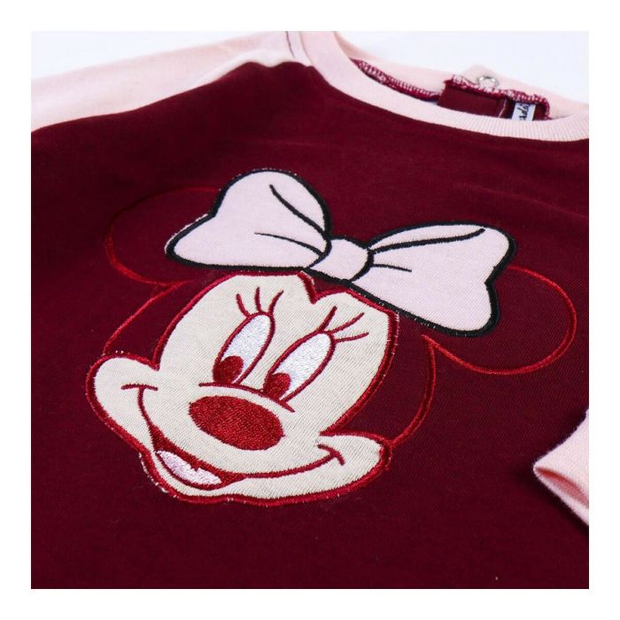 Barboteuse à Manches Longues pour Bébé Minnie Mouse Bordeaux 1 Barboteuse à Manches Longues pour Bébé Minnie Mouse Bordeaux 1