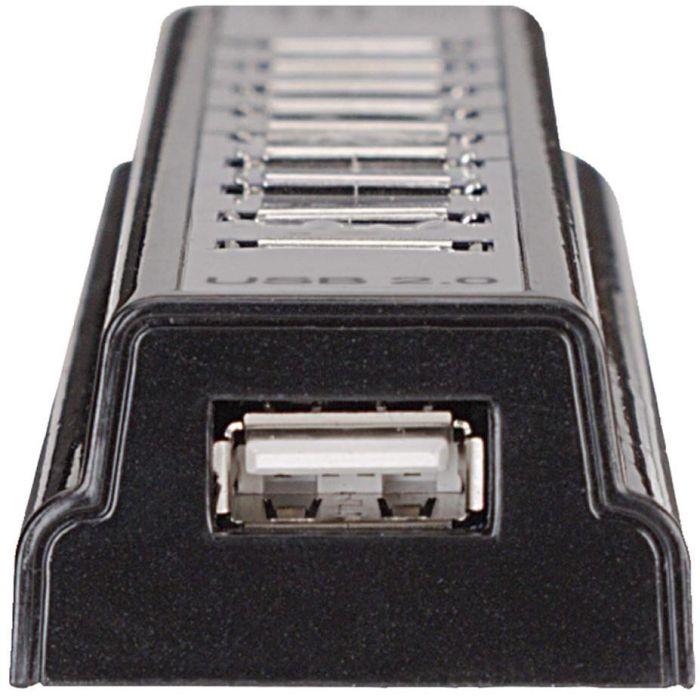 MANHATTAN USB-HUB 10-Port USB 2.0 Desktop Hub schwarz 3