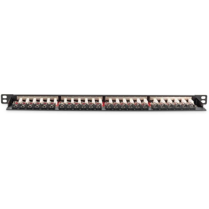 DIGITUS Patchpanel 0,5HE 24-Port Cat6a geschirmt schwarz 3