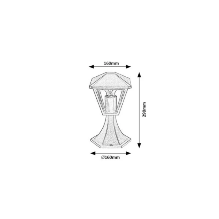 RABALUX Paravento RAB-7148 Lampe d'extérieur E27 IP44 Aluminium Verre 1