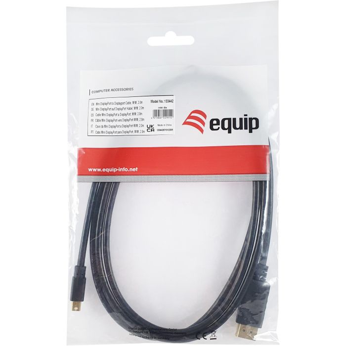 Equip DisplayPort Mini -> DP St/St 2.0m 4K/60Hz komp.HDCP sw 3