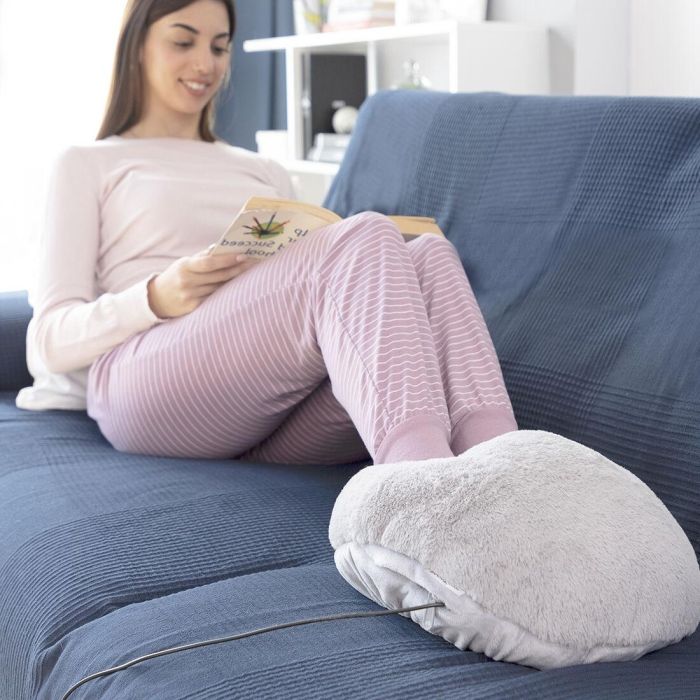 Pack Chauffe-pieds Électrique 2-en-1 et Couverture à Manches Sweat-shirt Oversize avec Polaire InnovaGoods