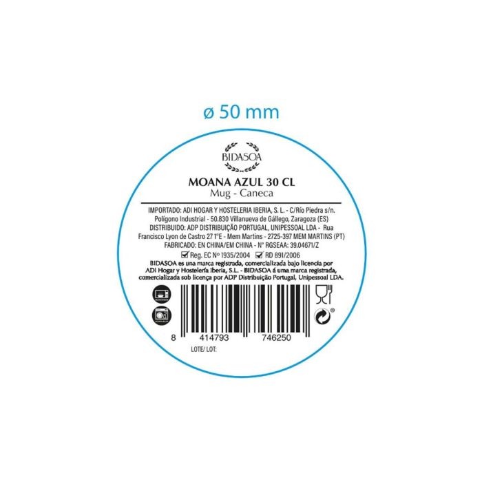 Mug Cerámico Moana Bidasoa 40 cL 2