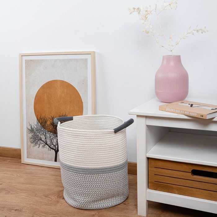 Cesta Algodón Moa Vinthera 33x40 cm (6 Unidades) 2