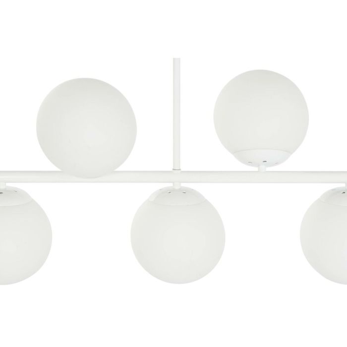 Suspension DKD Home Decor 98 x 45 x 30 cm Verre Métal Blanc 50 W 1 Suspension DKD Home Decor 98 x 45 x 30 cm Verre Métal Blanc 50 W 1