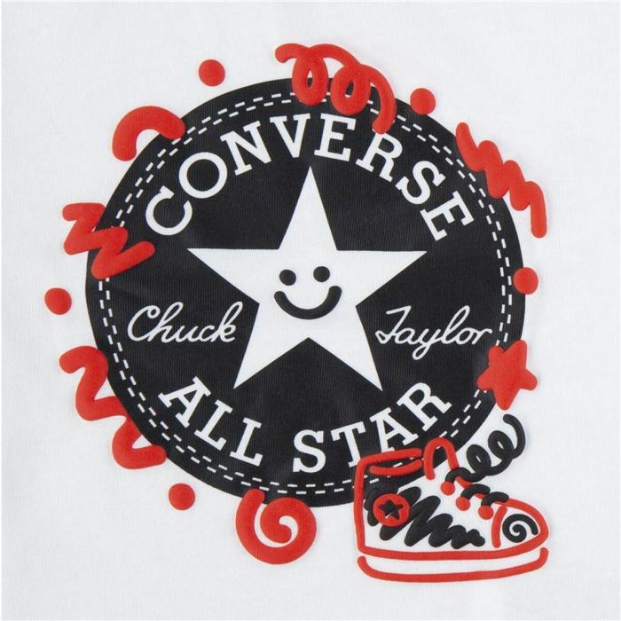 Ensemble de Sport pour Enfants Converse Squiggle S/Se+Ft Blanc 3