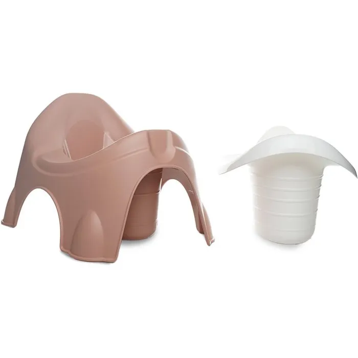 Thermobaby Pot d'apprentissage Ideo, cuvette amovible pour nettoyage facile, confortable, pour l'apprentissage de la propreté - Rose Câlin