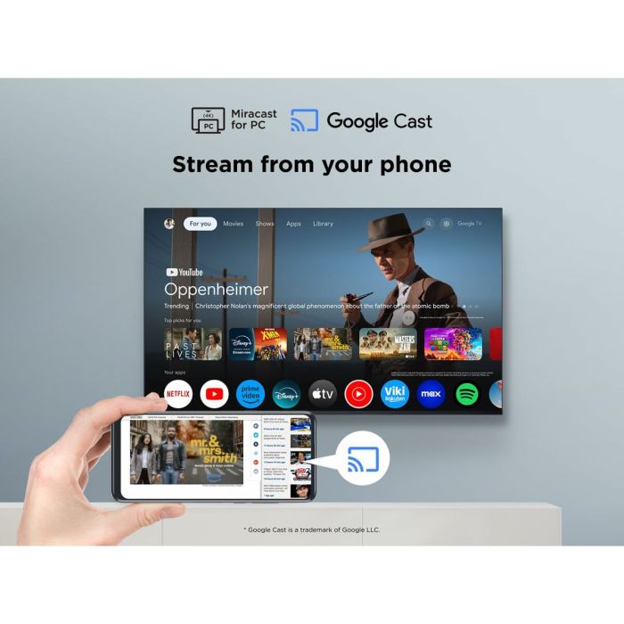 TV intelligente TCL 55P7K 55" 4K Ultra HD HDR QLED 6 TV intelligente TCL 55P7K 55" 4K Ultra HD HDR QLED 6