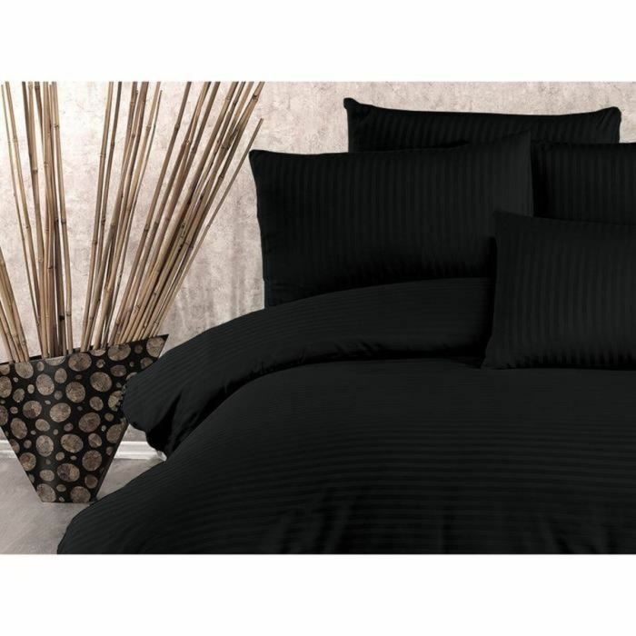 Parure de couette Noir Lit king size 3 Pièces 3