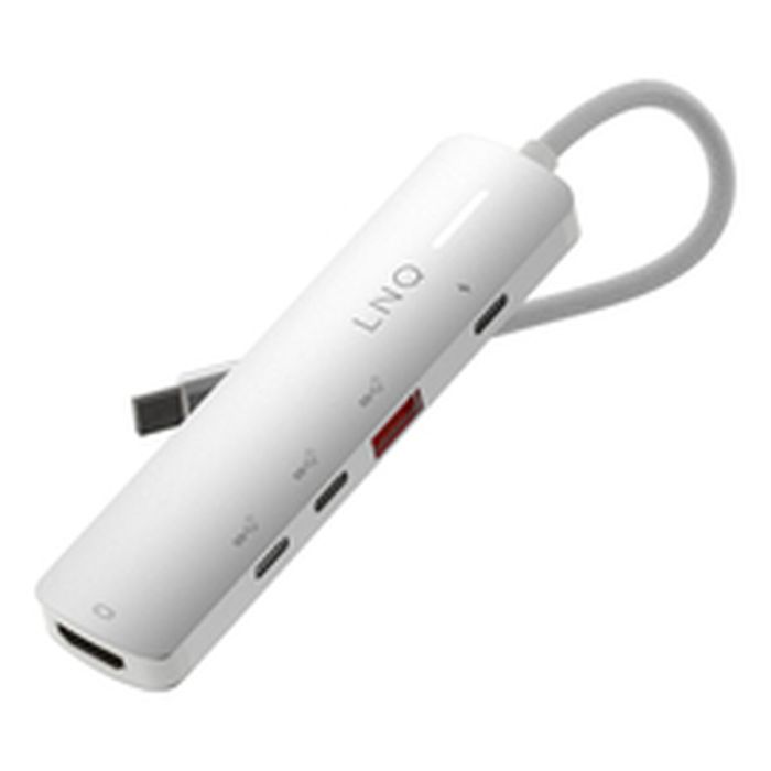Hub USB Linq Byelements LQ49051 Blanc Gris 19 Hub USB Linq Byelements LQ49051 Blanc Gris 19
