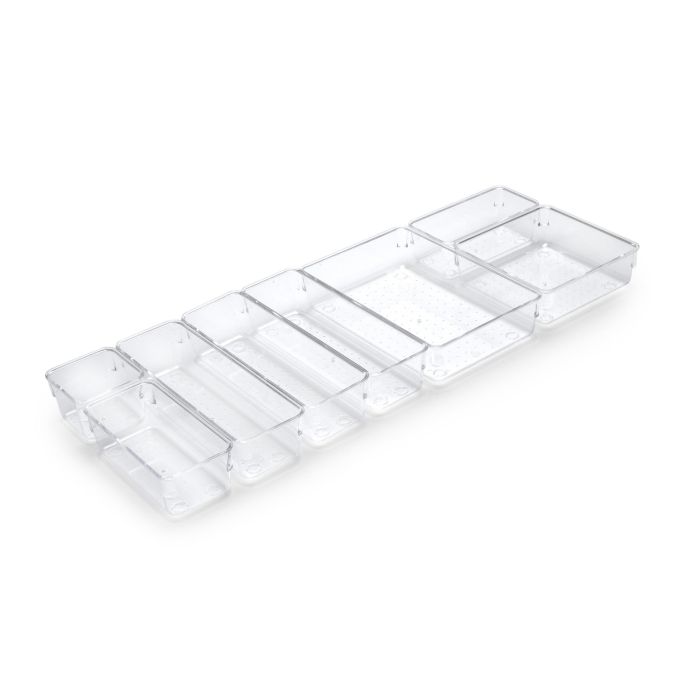 Emuca Kit de 8 seaux organisateurs Cube pour tiroirs, Plastique, Transparent 4